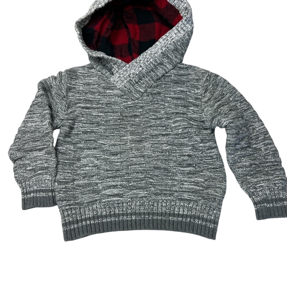 Cat & Jack Gray Knit Hooded Sweater